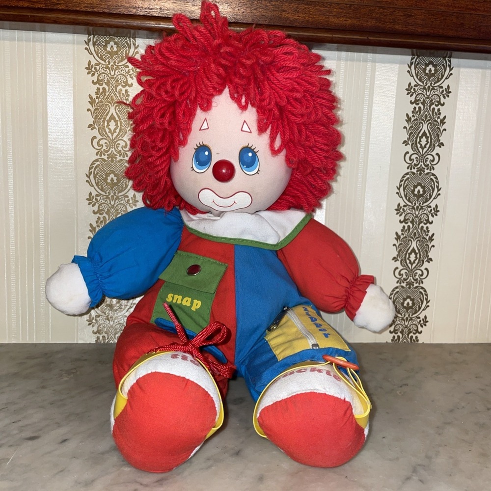 Vintage‎ 1983 Amtoy American Greetings Teach Learning to Dress Clown Doll